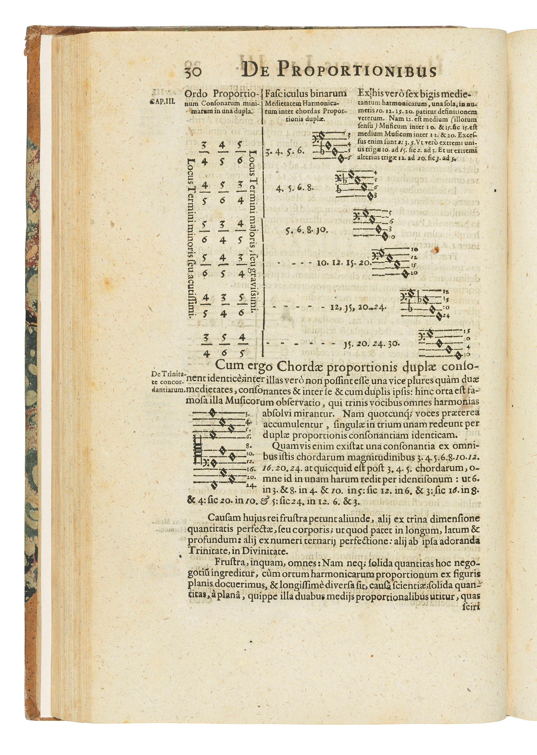 The staff notation from Book V of Kepler's Harmonices Mundi describing the three laws of planetary motion. Here is the music of each planet performed: